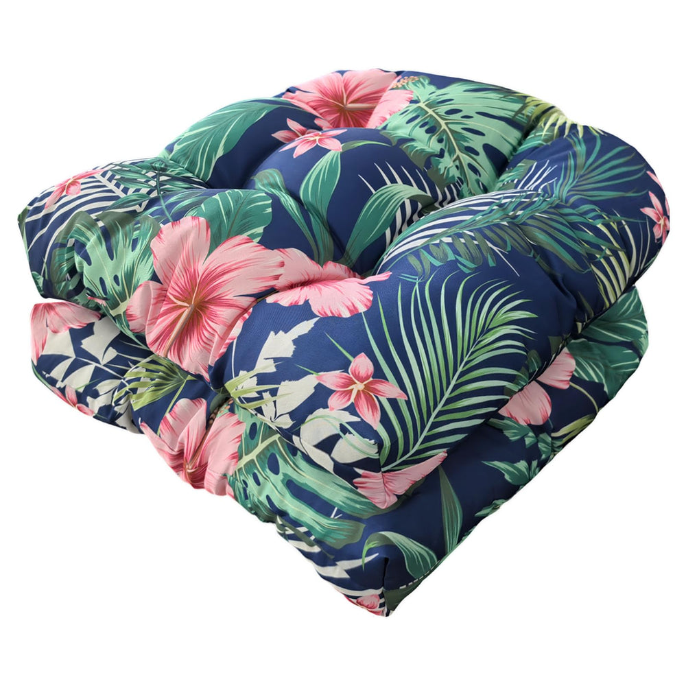 Eoieov front view showing floral cushions enhancing patio seating comfort