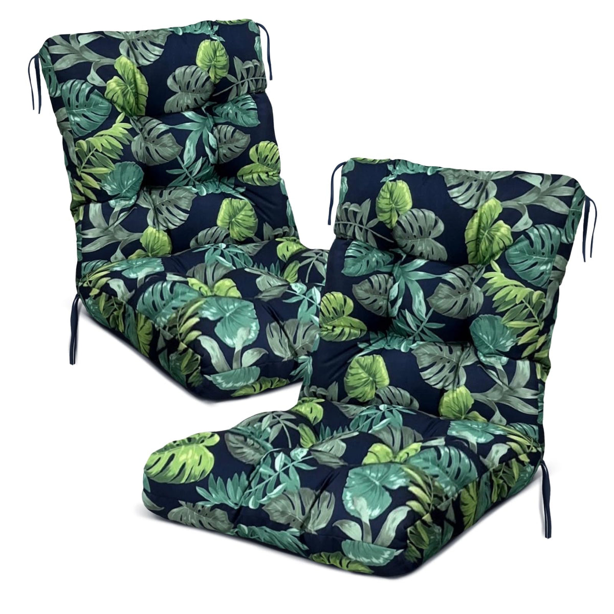 Eoieov front view of the printed flower cushion set showing colorful pattern and fit benefit
