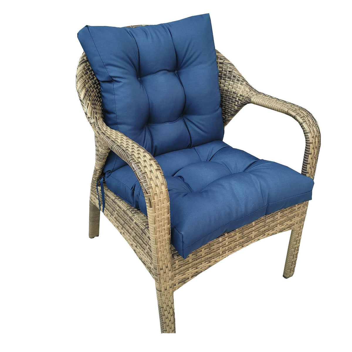 Eoieov front view navy cushion showing clean lines and full coverage