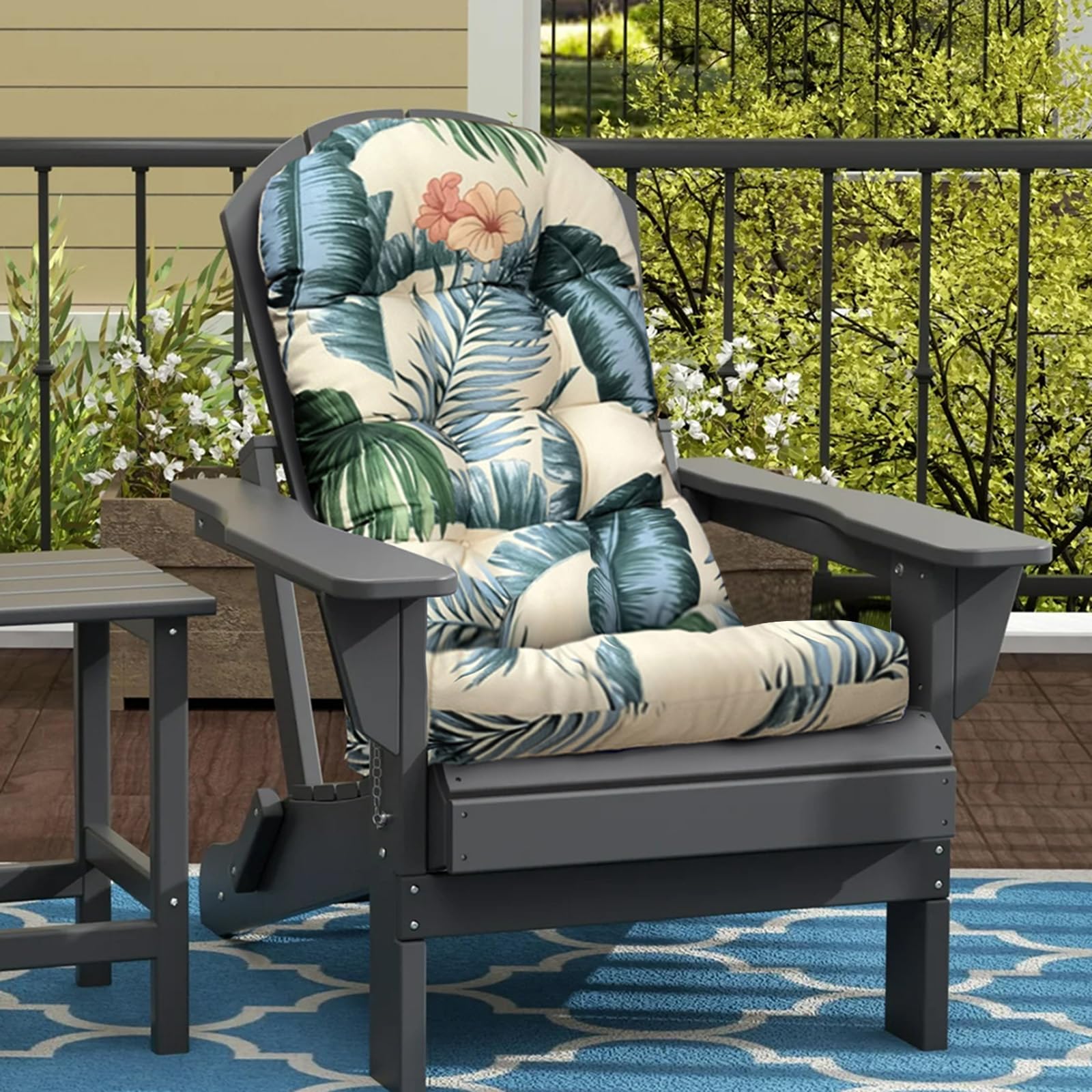 Eoieov front view floral cushion showing pattern and full coverage benefit