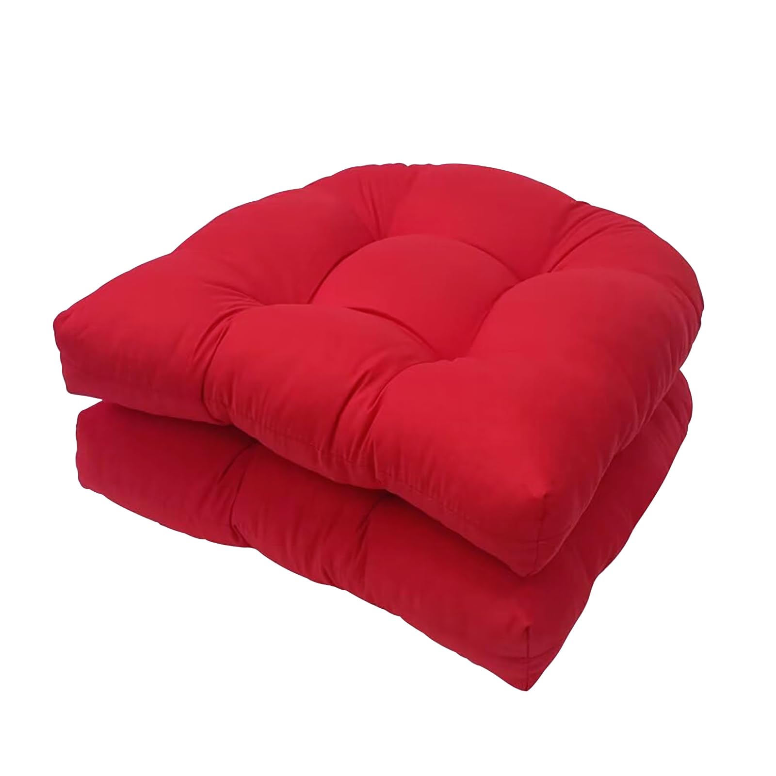 Eoieov front view red patio cushions showing bright color and fit