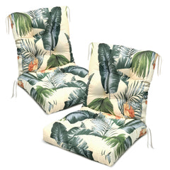 Eoieov front view of tufted high back cushion showing comfortable coverage