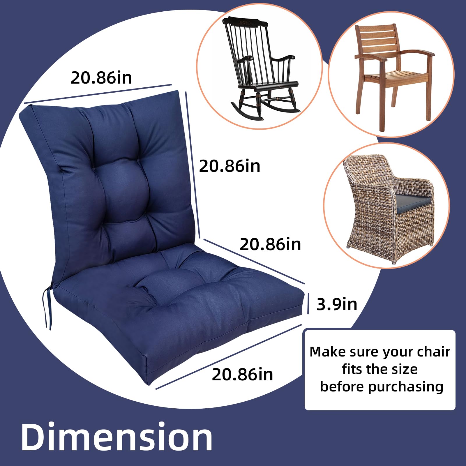 Eoieov seat and back layout on wicker chair providing full coverage