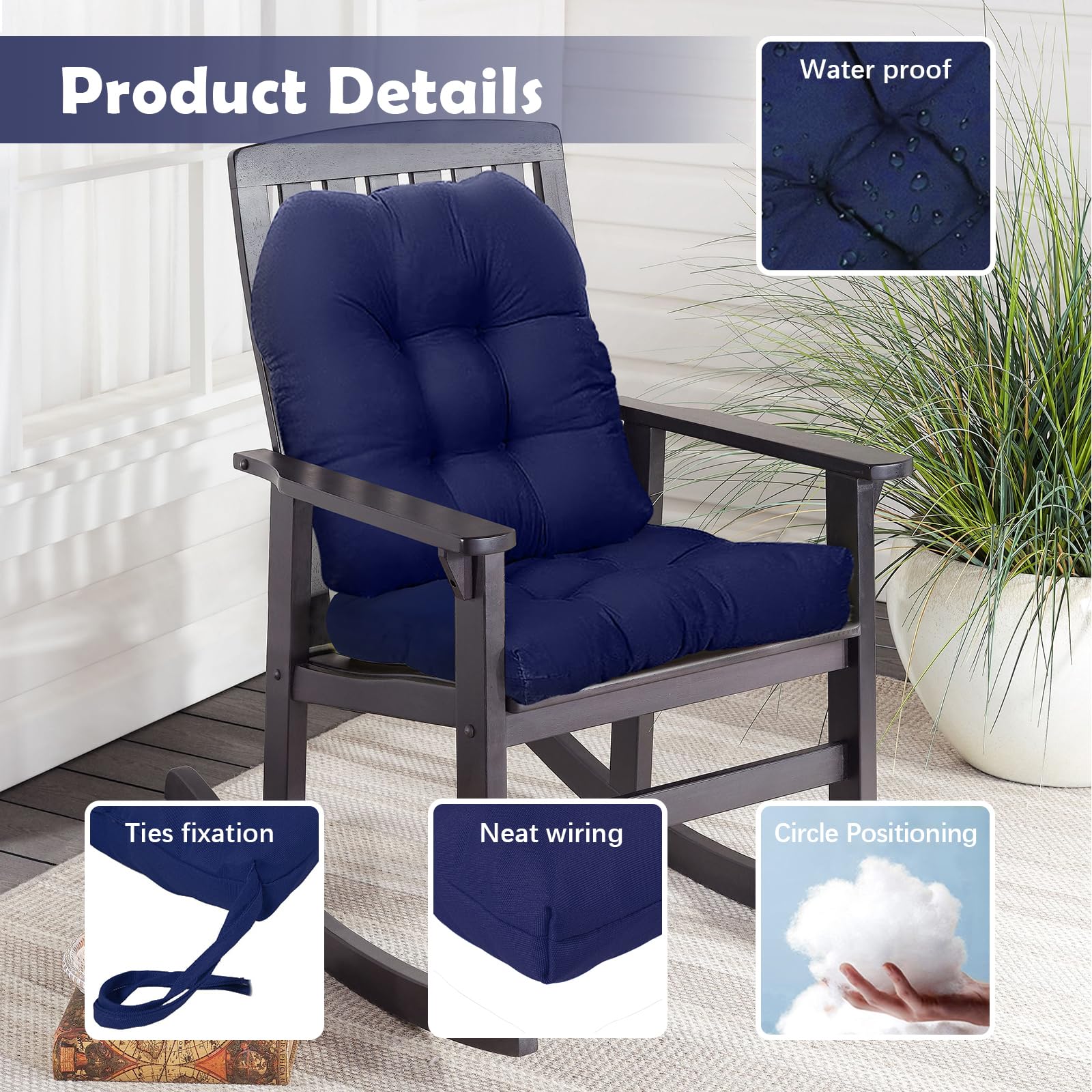 Eoieov corner ties and reinforced stitching for secure, durable fit