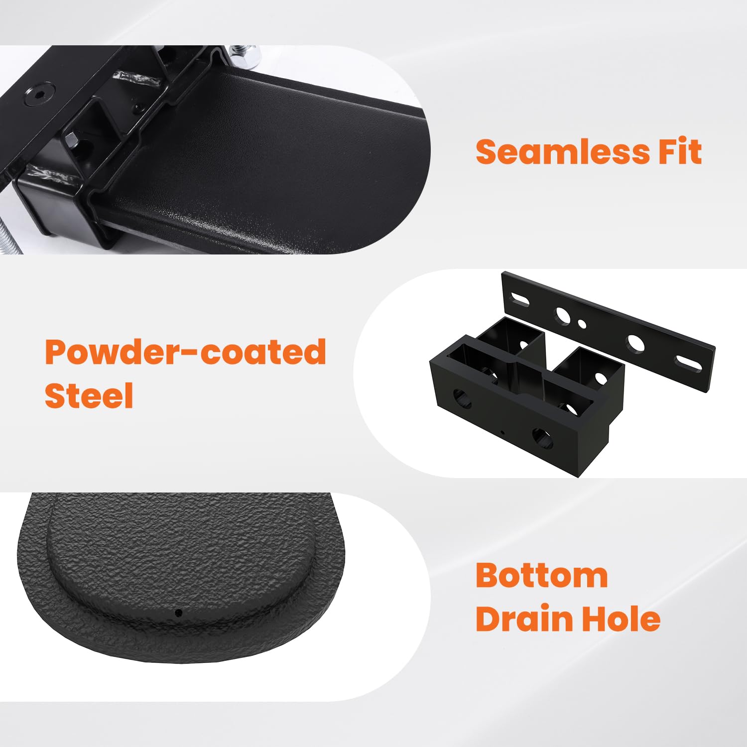 EONECROSS bracket and screws detail illustrating strong mounting