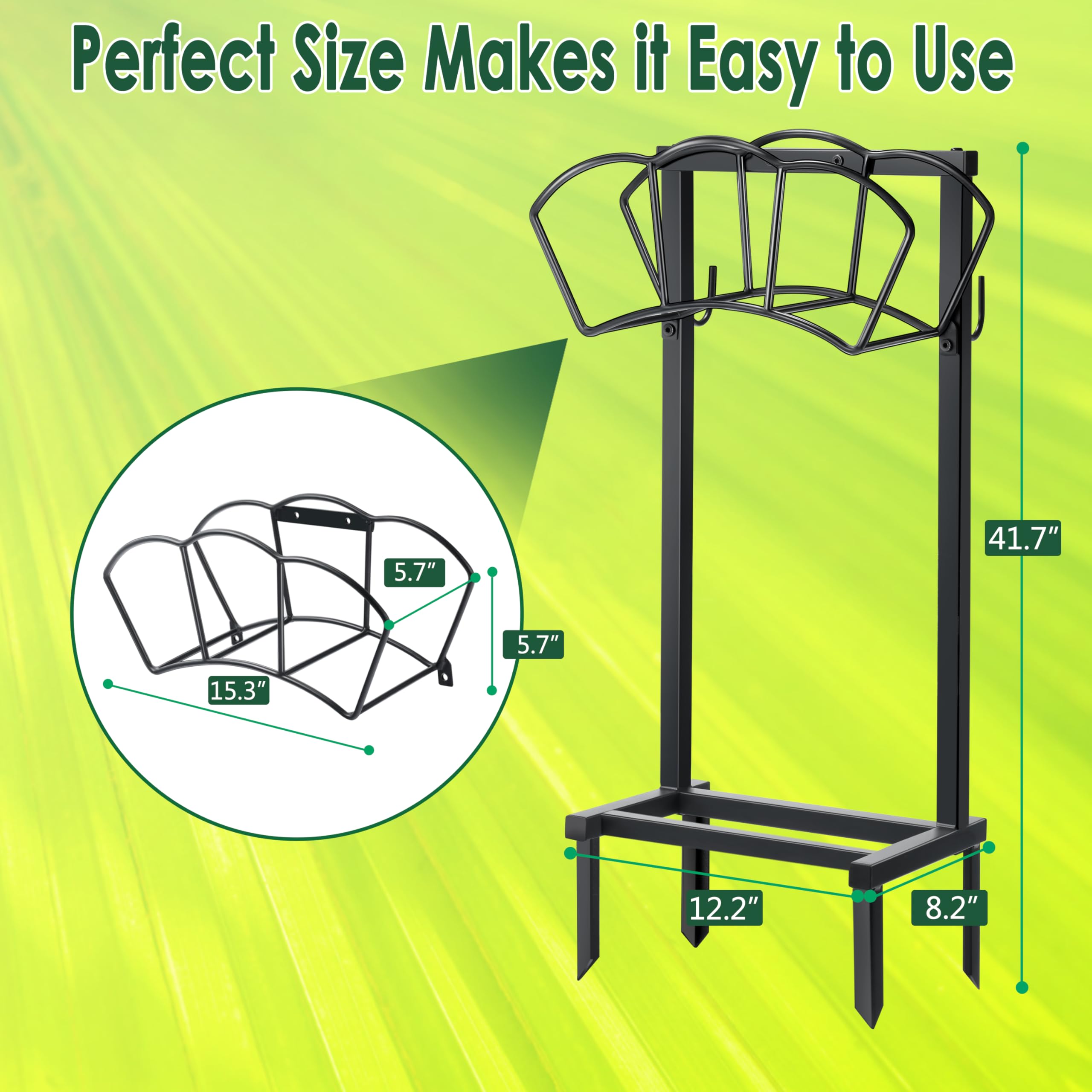 EONFAY accessory hooks holding tools for organized, quick-access gardening