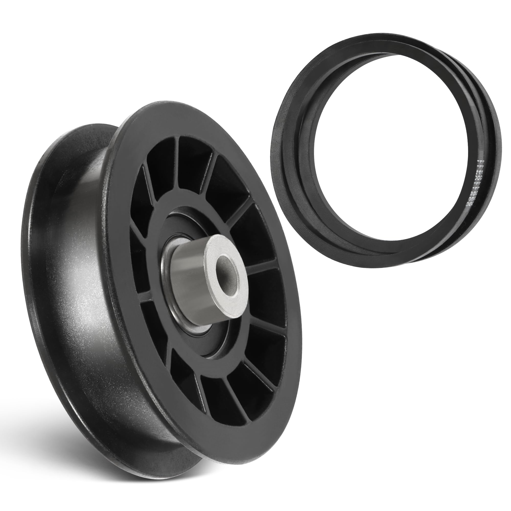 EOQIFJM drive idler pulley and drive belt kit front view showing contents and fit