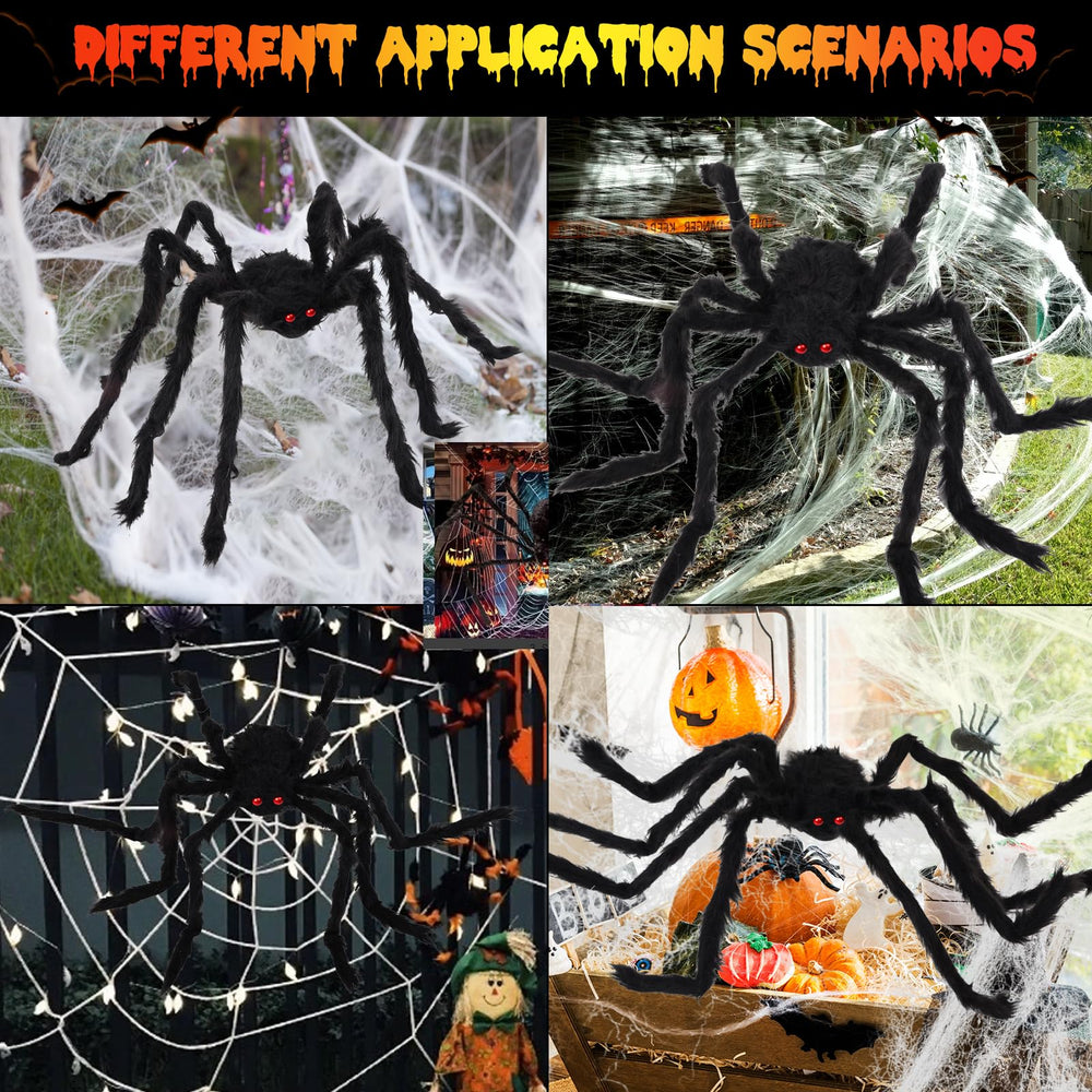 Eossth web hung in yard at night creating eye-catching Halloween ambience