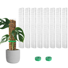 EOX 8-pack front view showing panels and garden ties, clear support for young climbers