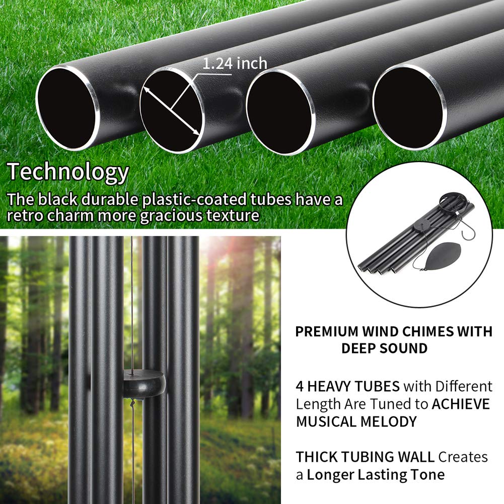 EPARTSWIDE wind chimes hanging on porch, creates soothing outdoor atmosphere
