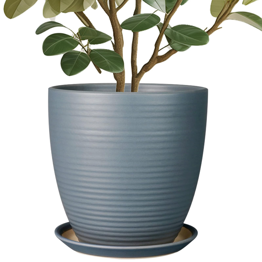EPFamily 10 inch planter front view showcasing glazed finish and shape