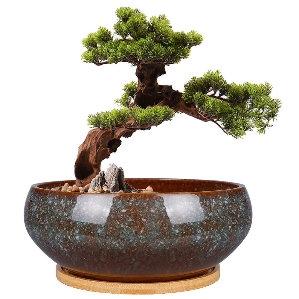 EPFamily front view brown planter showing sleek silhouette and tabletop appeal