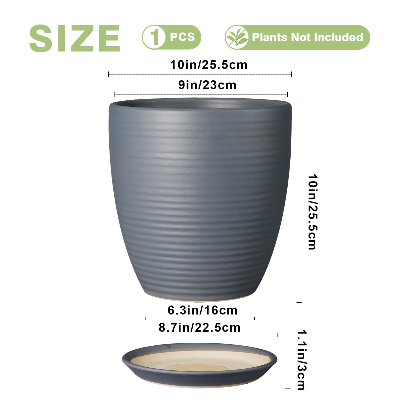 EPFamily removable saucer close-up catching runoff and protecting surfaces