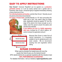 EPIC REPELLENTS treated garden perimeter protecting plants from deer