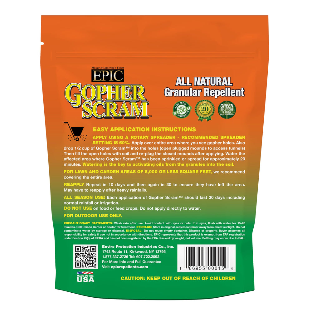 EPIC REPELLENTS granular texture closeup showing easy‑apply no‑mix granules to protect yards