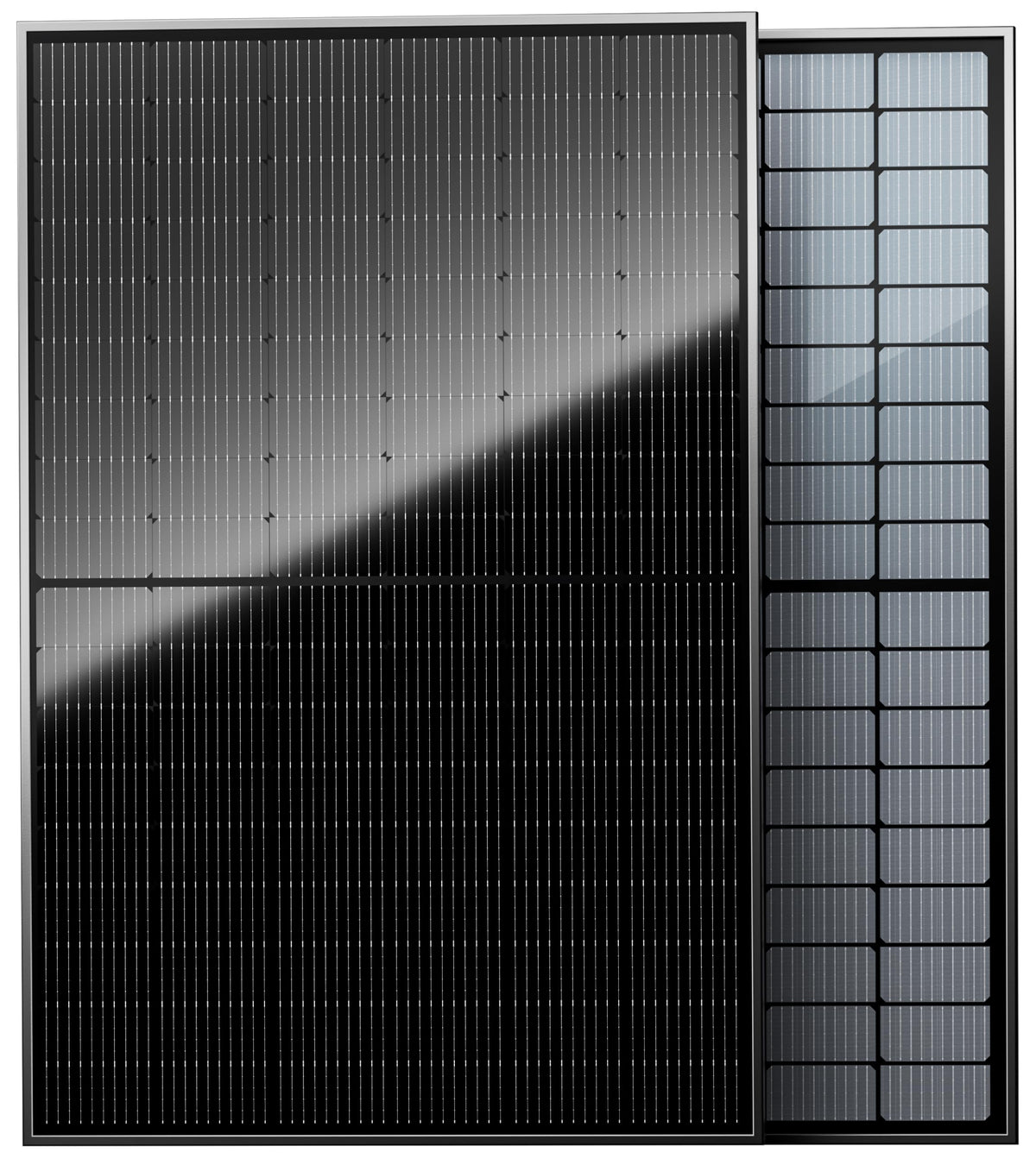 EPOCH 430W panel front view showing sleek glass and frame for high output