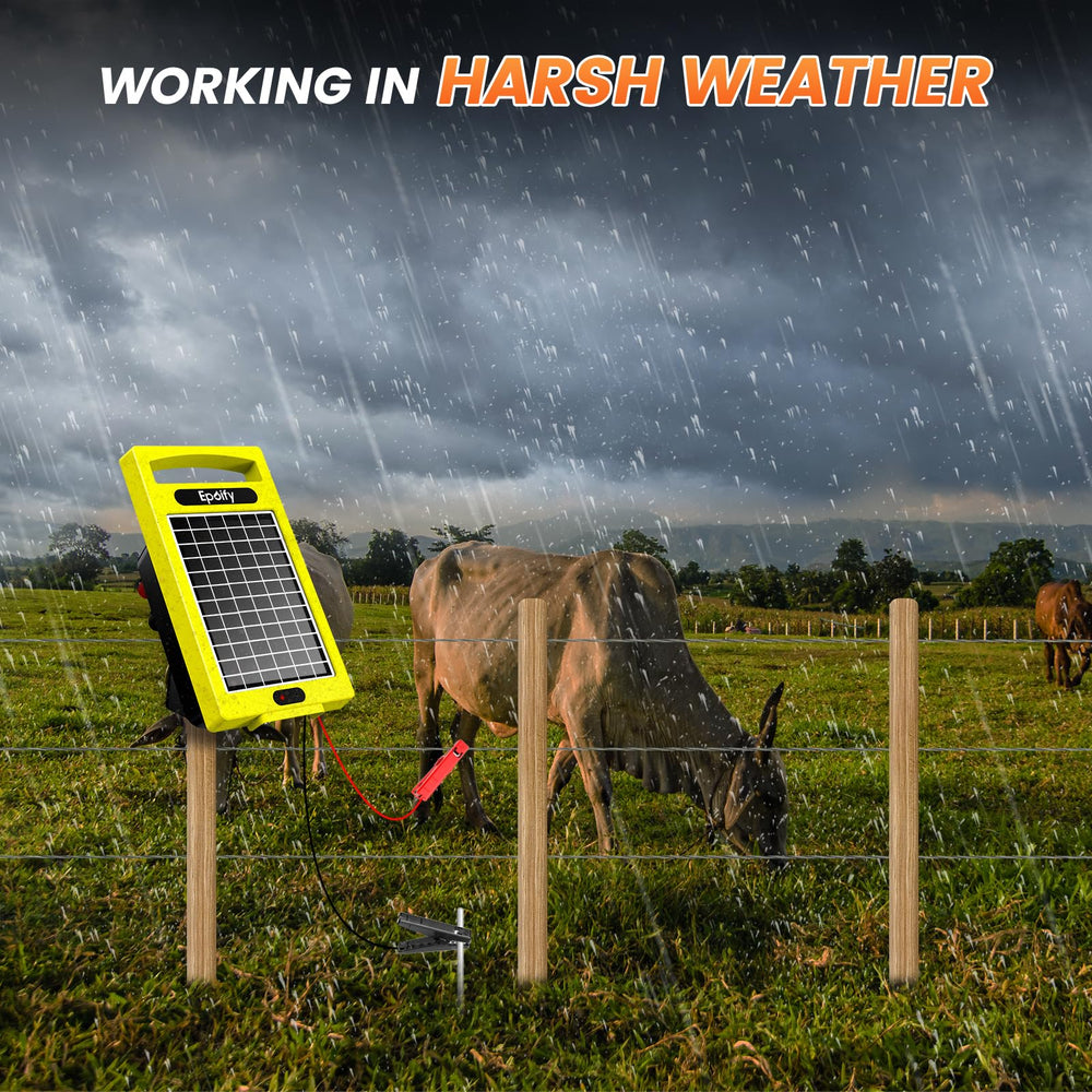 Epoify powering an electric fence to deter predators and secure livestock
