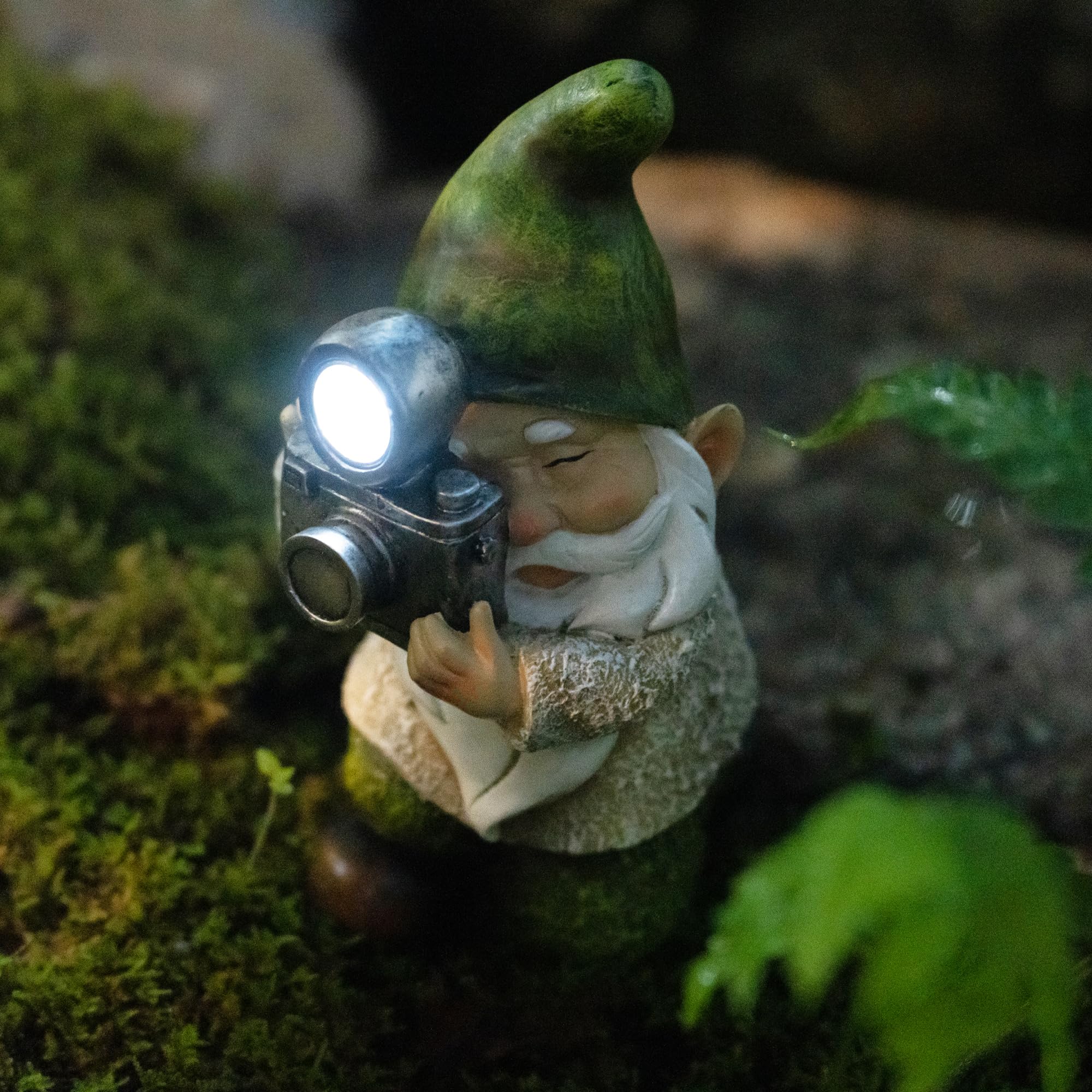 EPTUEGA gnome on a patio table creating cozy evening ambiance