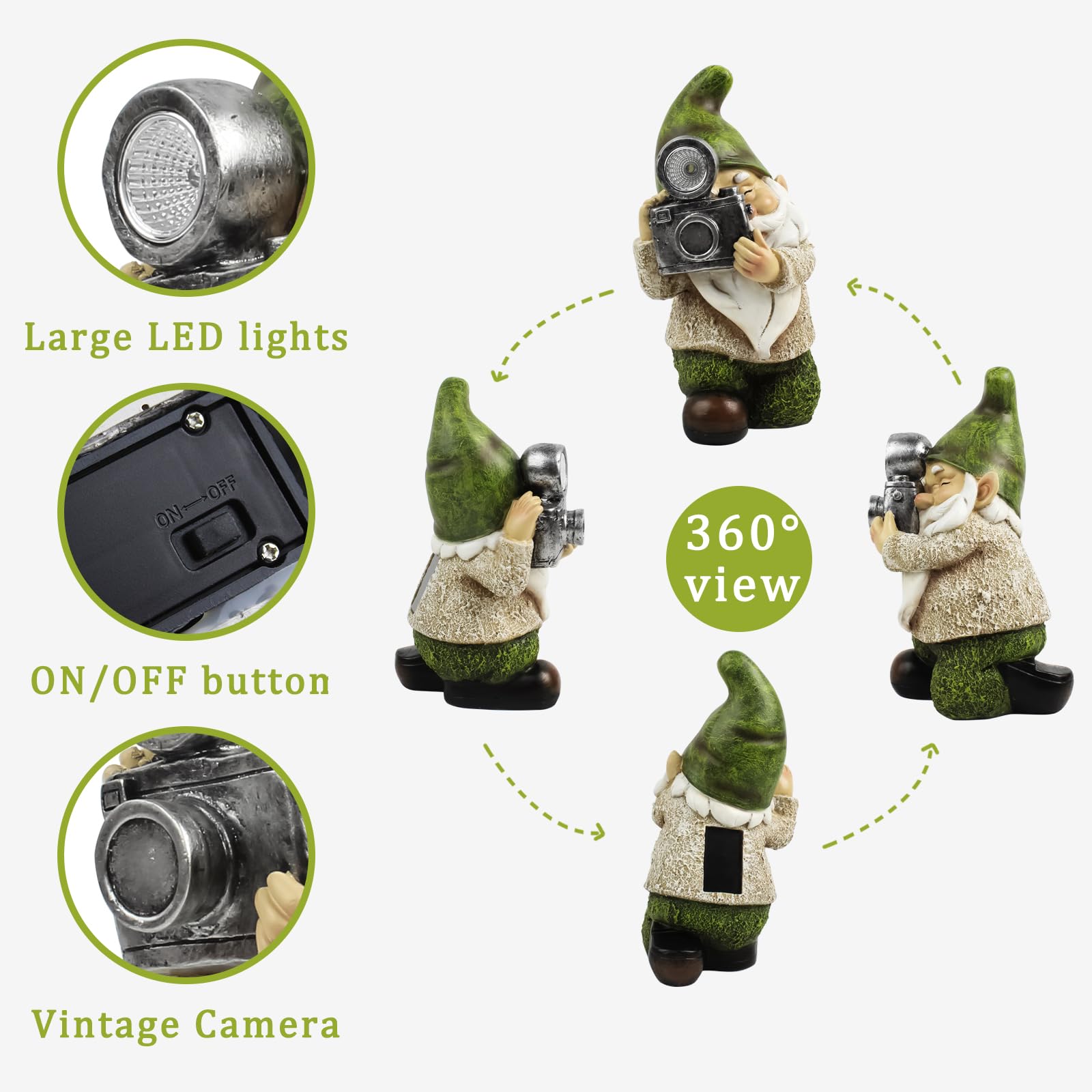 EPTUEGA gnome side profile highlighting durable resin and silhouette