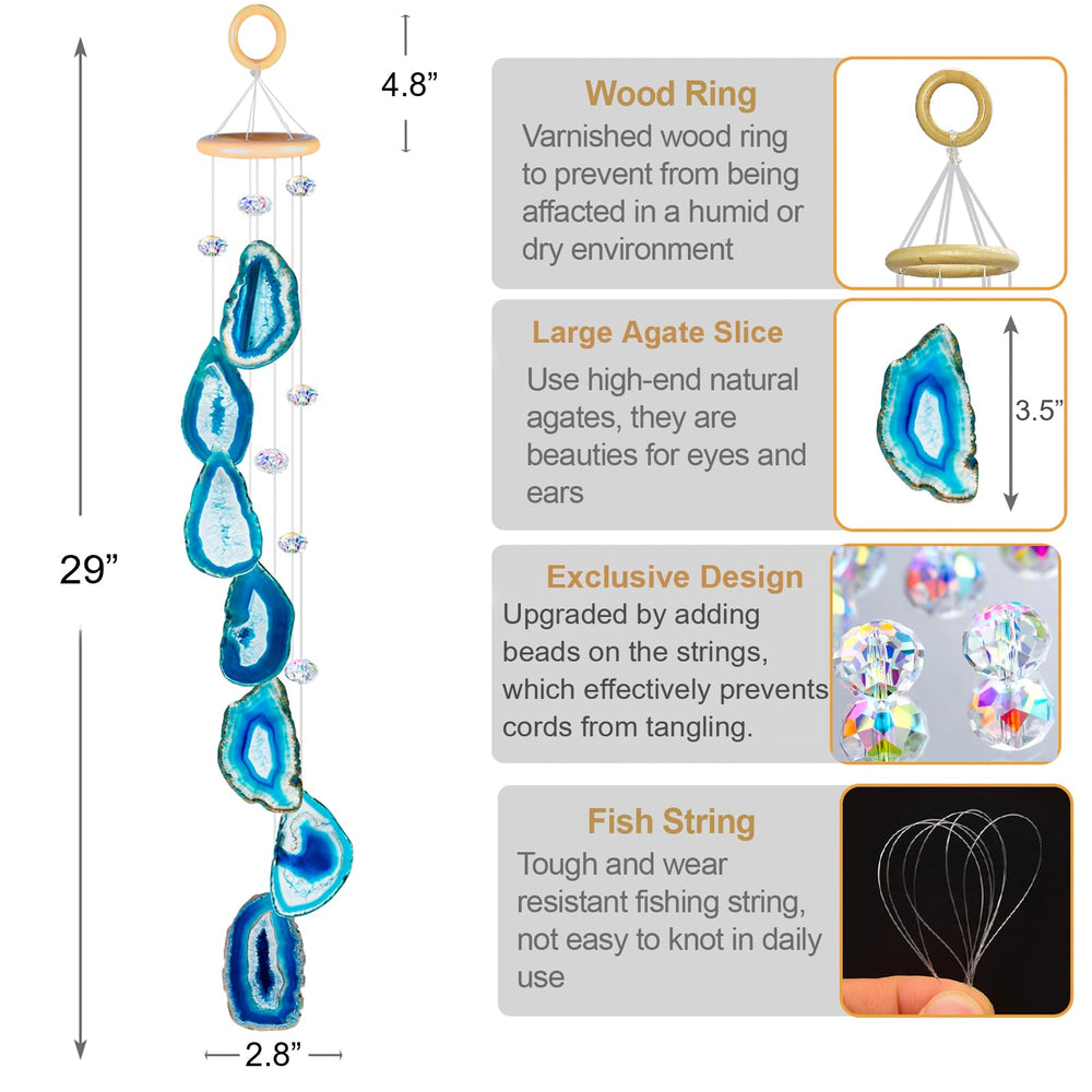 Eraparole wind chime hanging on porch, adds soothing sound and ambient charm