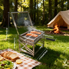 Ergocar charcoal tray close-up highlighting high-carbon iron durability benefit