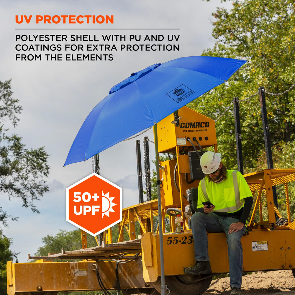 Ergodyne SHAX 6100 on a jobsite giving crew shade and improved work comfort
