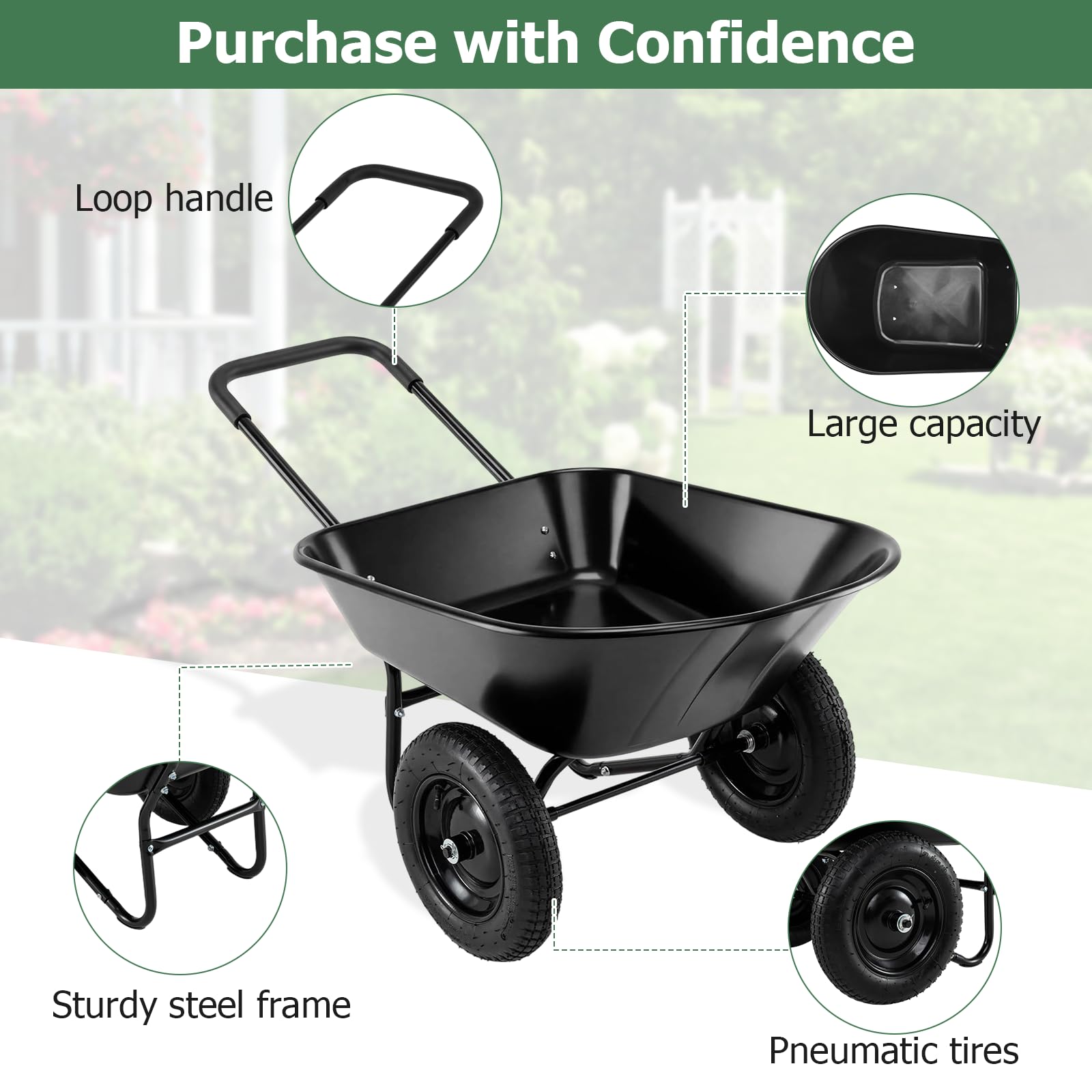 ERGOMASTER padded loop handle detail for comfortable grip and control