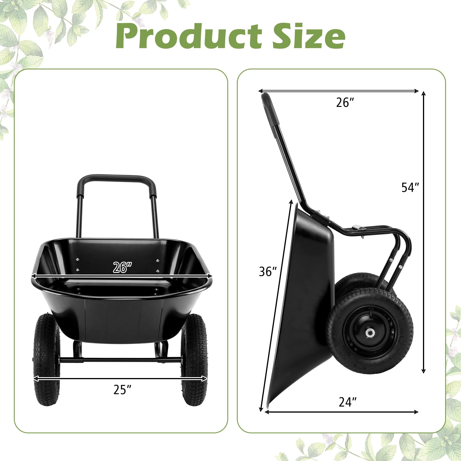 ERGOMASTER side profile loaded with soil demonstrating stable carrying