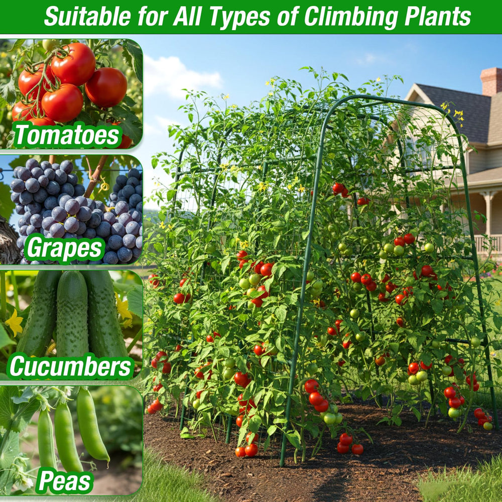 Erinaik trellis beside a shovel illustrating 48 by 64 inch scale
