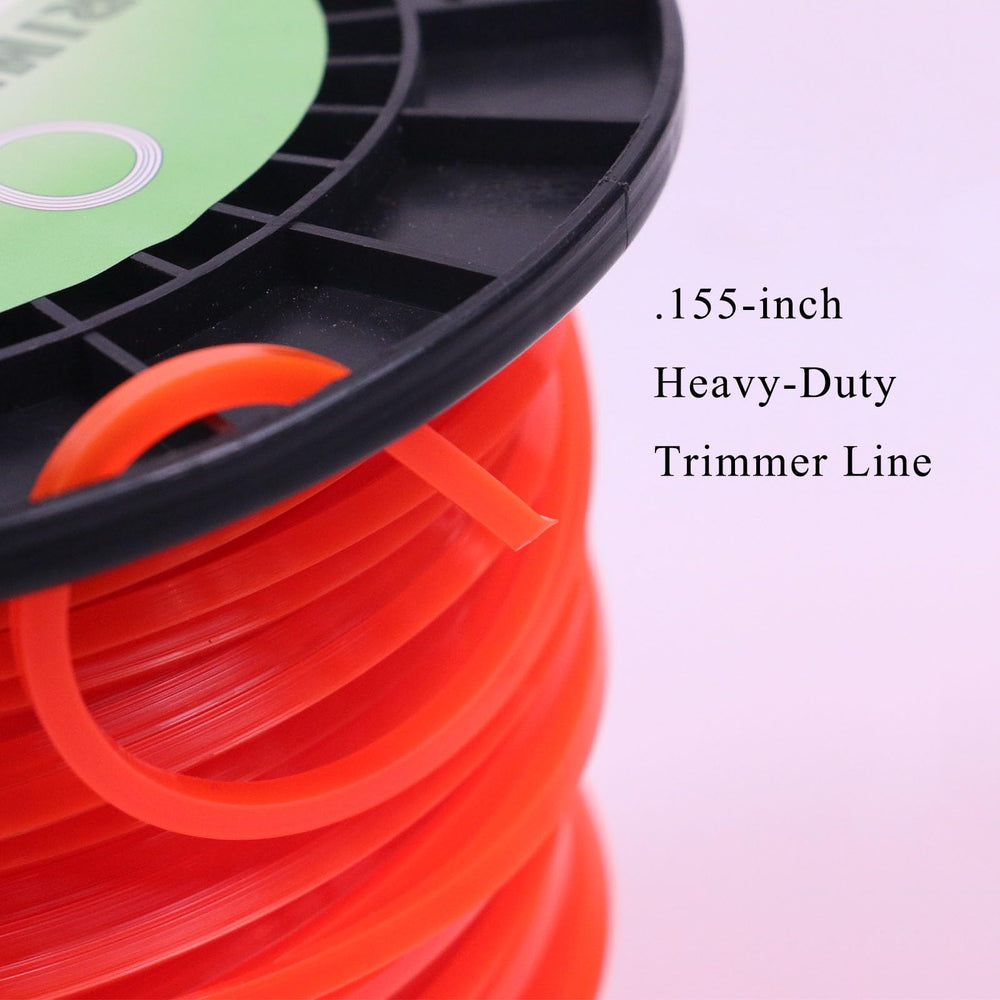 ERIOUCON close-up of square trimmer line texture highlighting sharp edges and durability