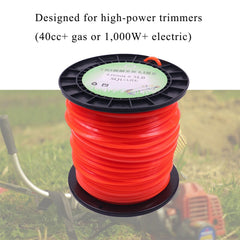 ERIOUCON line installed on trimmer head demonstrating smooth feed and reduced tangles