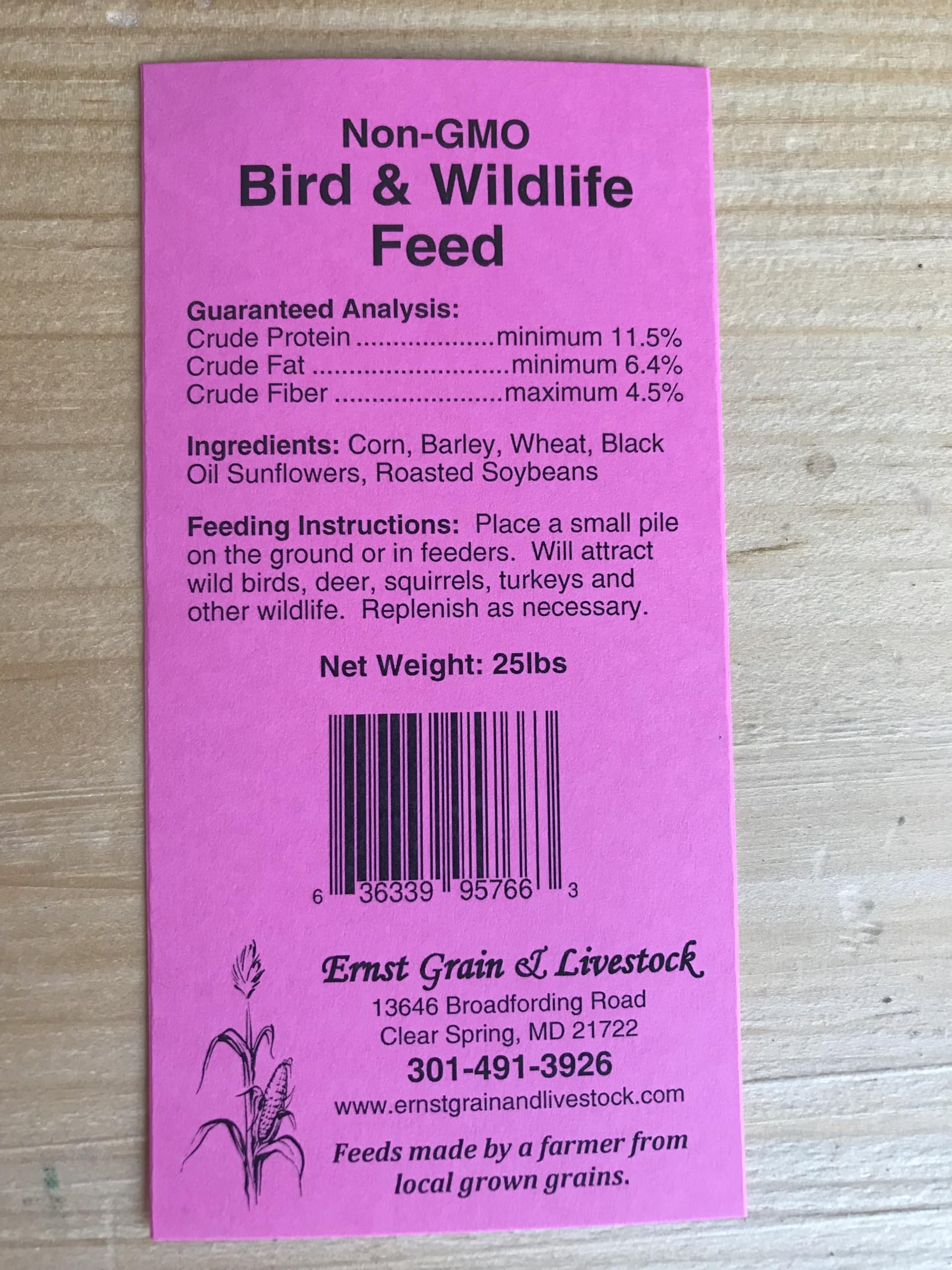 Ernst Grain & Livestock feed on platform feeder drawing birds and squirrels