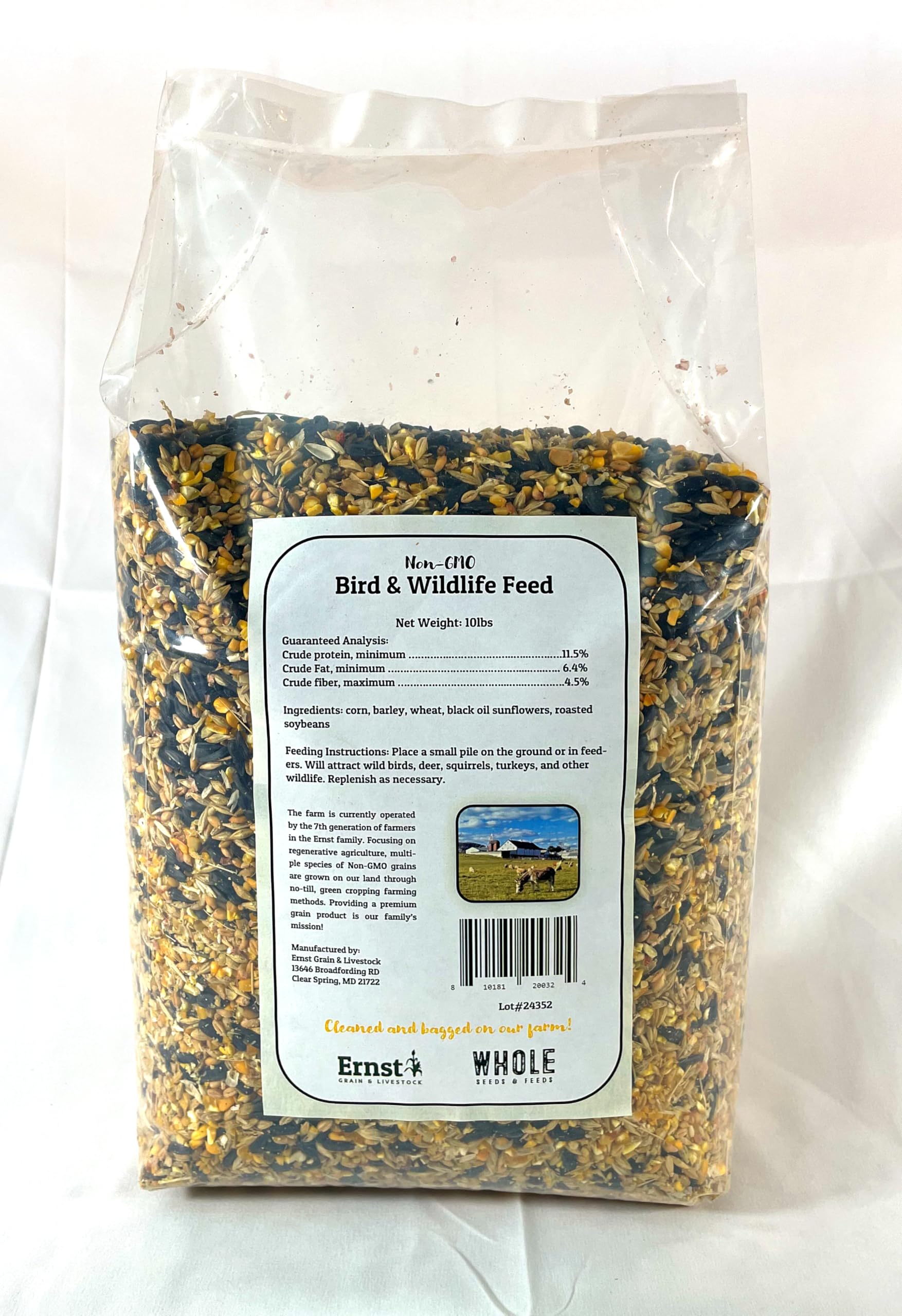 Ernst Grain & Livestock close-up of mixed corn, barley, and wheat enticing wildlife