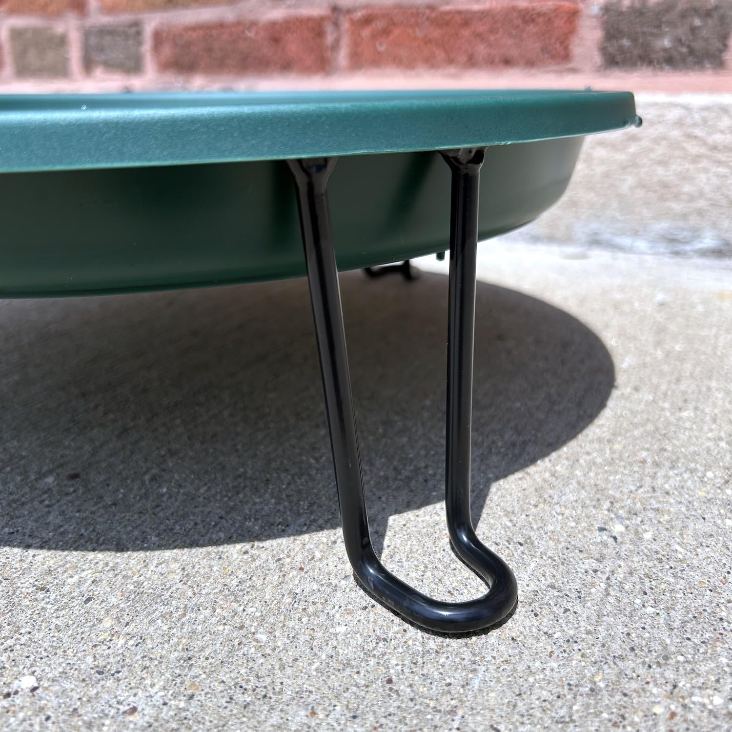 Erva bird bath placed in garden near shrubs with visiting birds, encourages wildlife visits