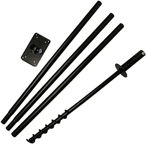 Erva feeder pole front view showing complete kit and benefits of durable support