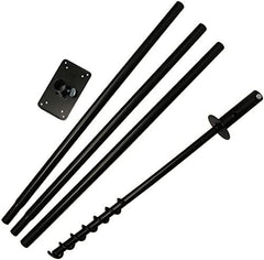 Erva feeder pole front view showing complete kit and benefits of durable support