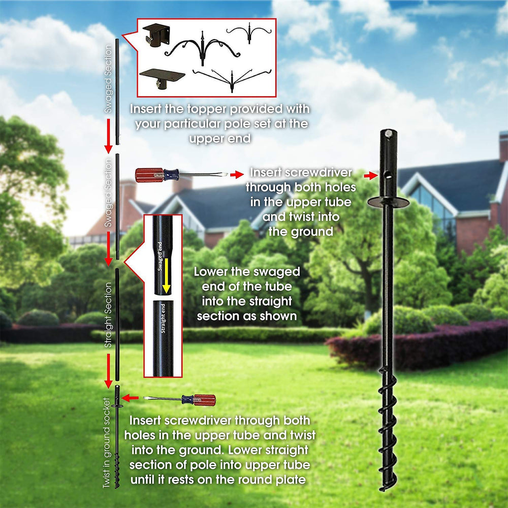 Erva pole height comparison with foot showing scale and clearance benefit