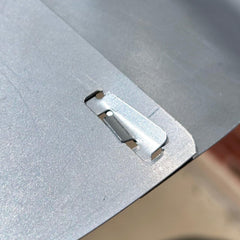 Erva baffle wrapped on 4x4 post demonstrating no-feeder-removal installation