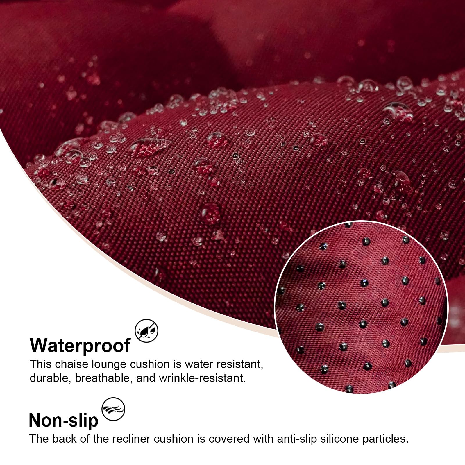 ERWUDEling cushion cross-section displays 4 inch fill for supportive loft benefit