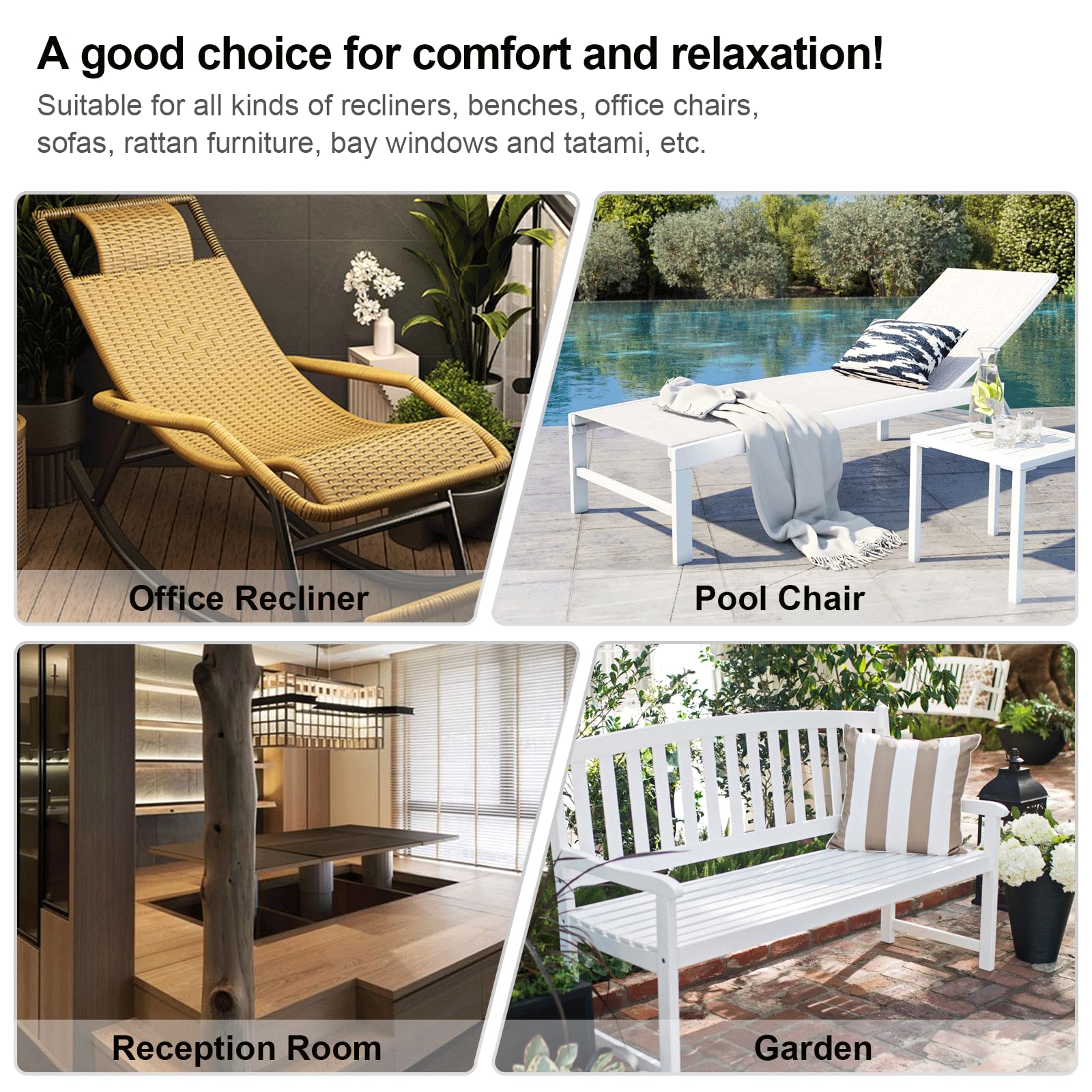 ERWUDEling cushion on patio scene showing durable outdoor lifestyle benefit
