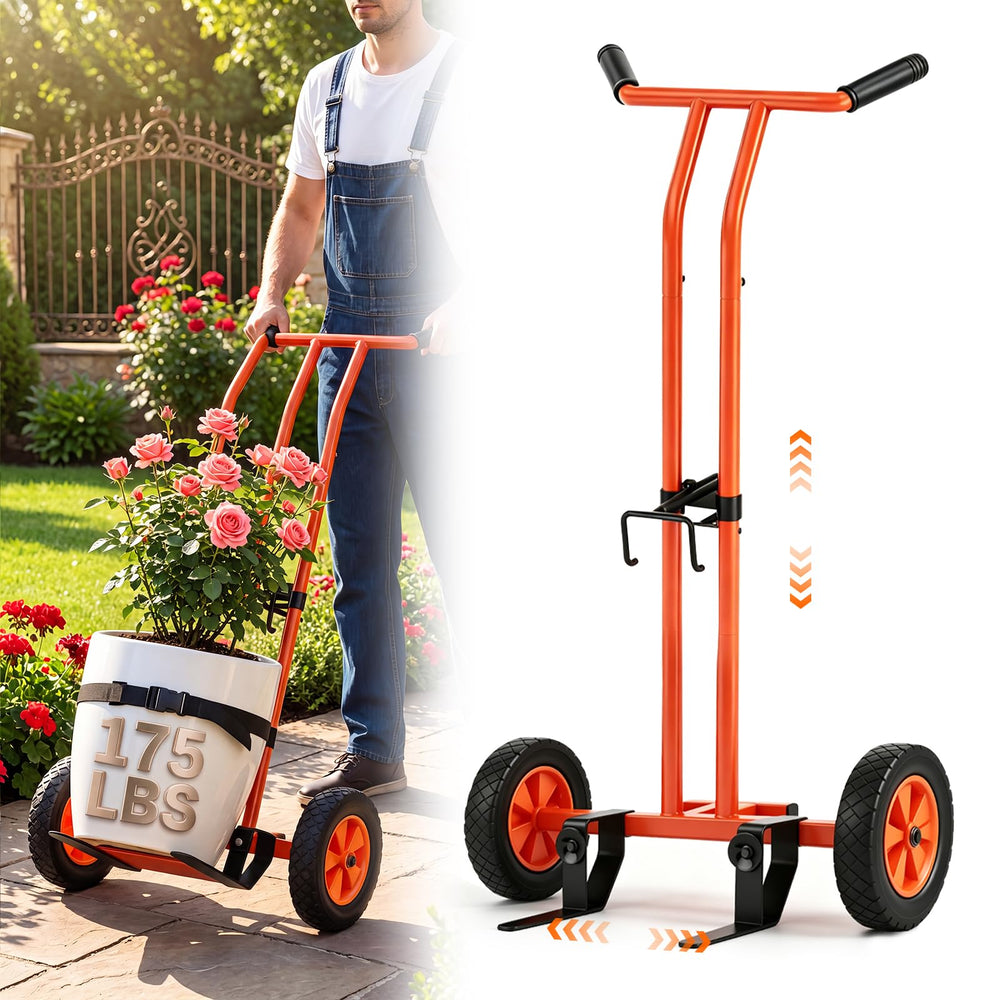 esgwork plant caddy front view showing sturdy frame and compact footprint for easier moving