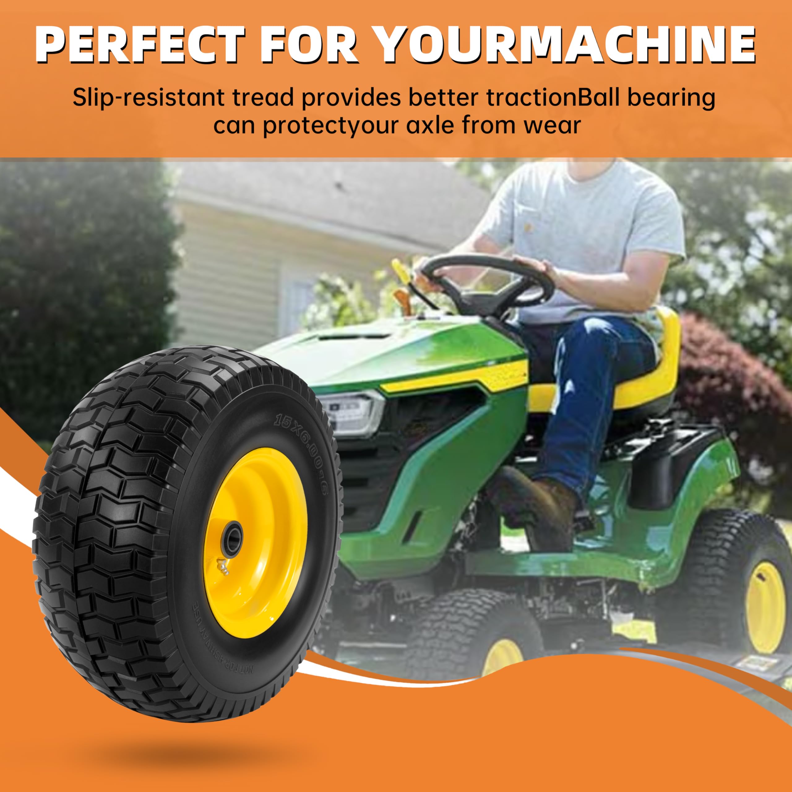 eshcol lifestyle mower in yard showing smooth mowing performance and puncture-free use