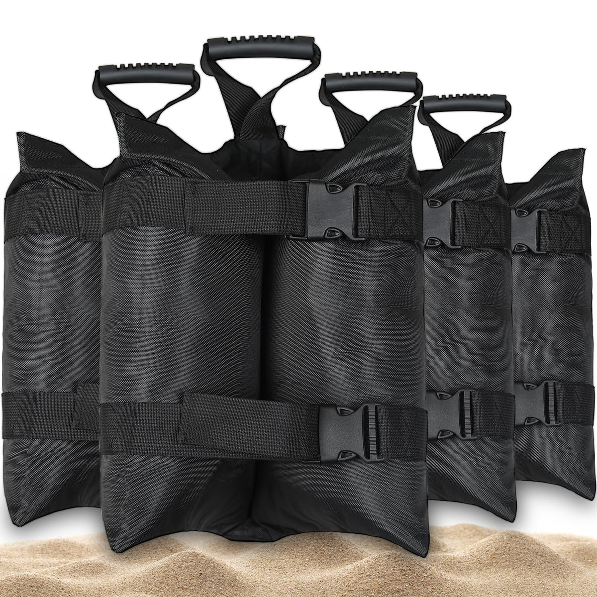 Esmorah front view of 4-pack sandbags showing secure anchoring benefit