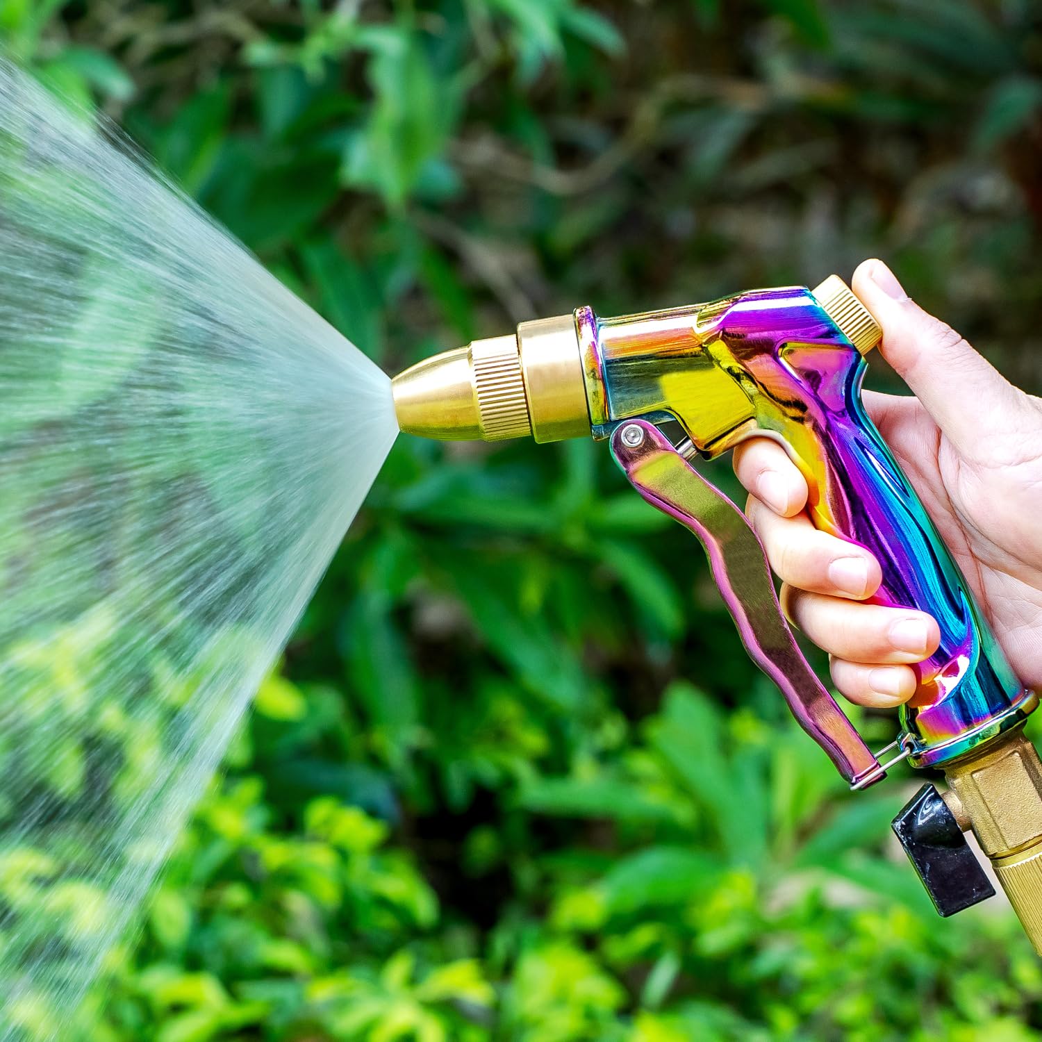 ESOW rainbow finish displayed in garden making it easy to find benefit