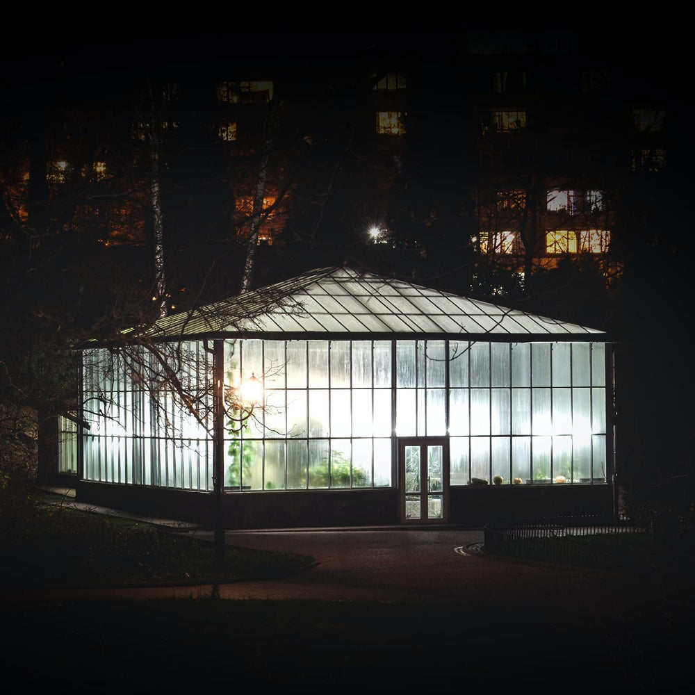 Espird installed in greenhouse over seedlings showing accelerated growth benefit