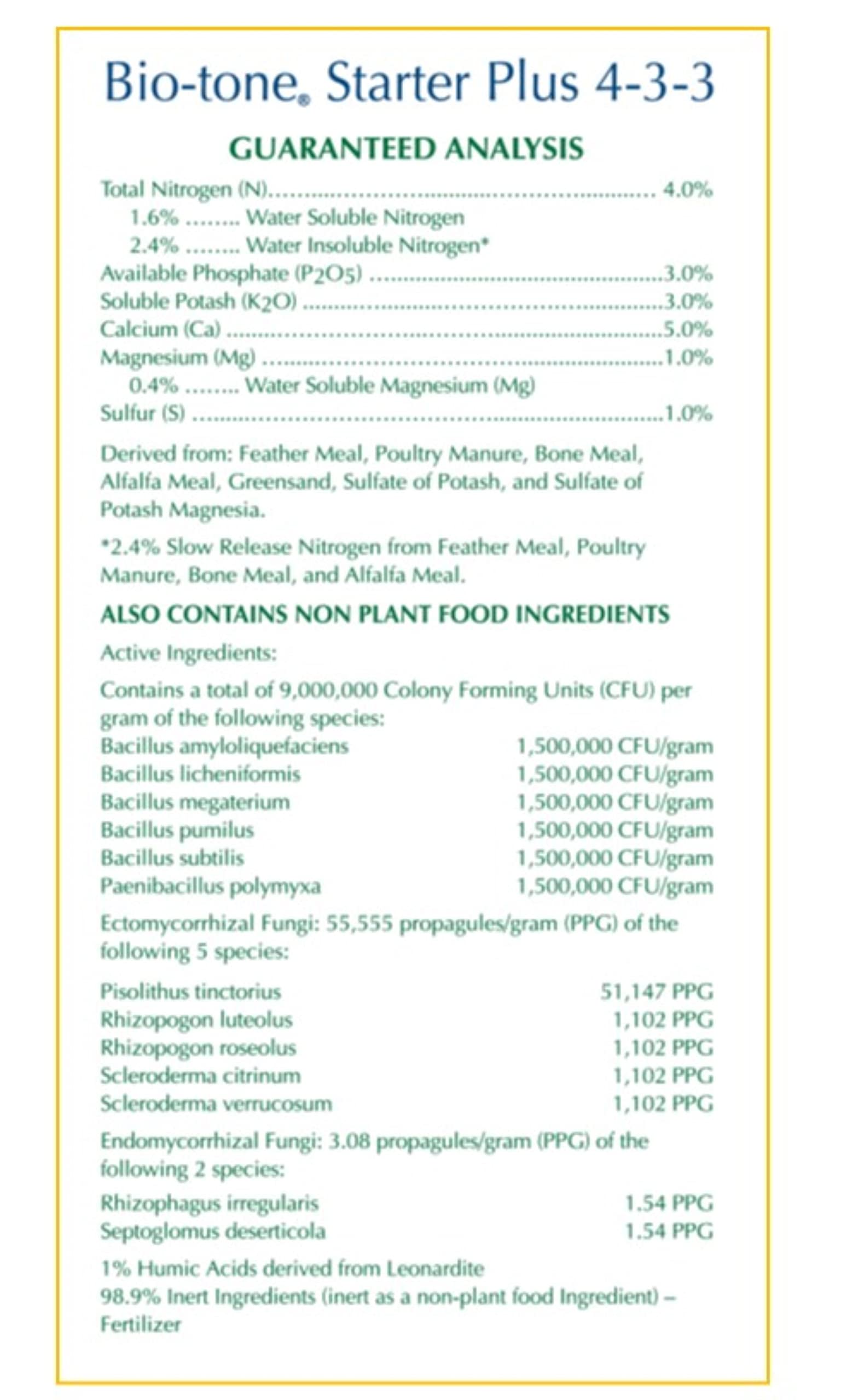 Espoma Bio-Tone applied in planting hole to boost root establishment
