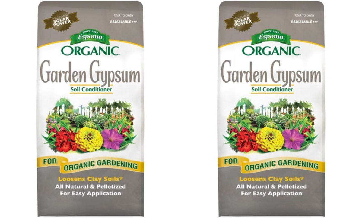 Espoma front packaging showing two 6 lb. bags and clear labeling benefit