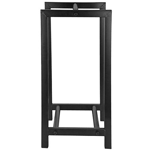 Esschert Design scale image beside fireplace showing space-saving benefit