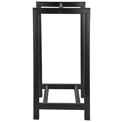 Esschert Design scale image beside fireplace showing space-saving benefit