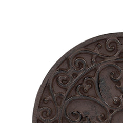 Esschert Design stepping stone next to a foot showing scale and usable surface area